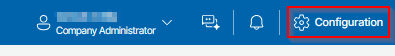 Kb-002 - Cloud Backup: Creating Users And Subtenants Screenshot Of The Veeam Service Provider Console Top Navigation Bar Highlighting The Configuration (Gear) Icon In The Top-Right Corner, Used To Access Configuration Options.