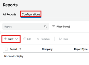 Kb-011 – Cloud Backup: Creating Reports Veeam Service Provider Console Reports Page Showing The Configurations Tab Selected, With The + New Button Highlighted To Create A New Report Configuration.